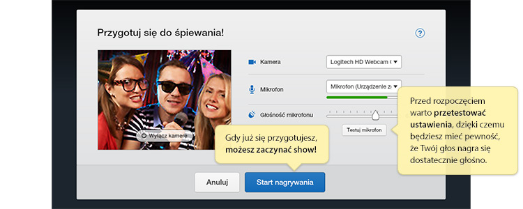 Ustawienia nagrywania